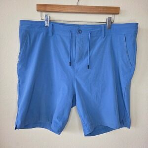 Flomotion Mens Hybrid Walk Shorts Blue Size 40 Stretch Quick Dry Surf Casual